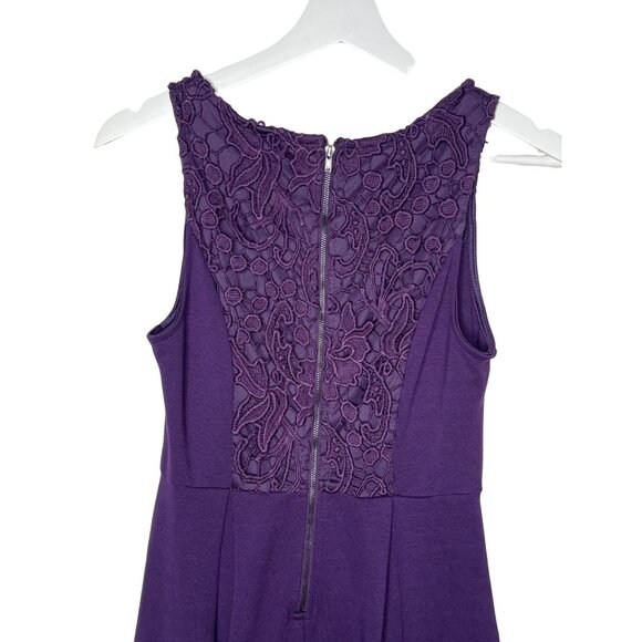 Forever 21 Purple Lace Sleeveless Mini Dress Size Small - Picture 9 of 11
